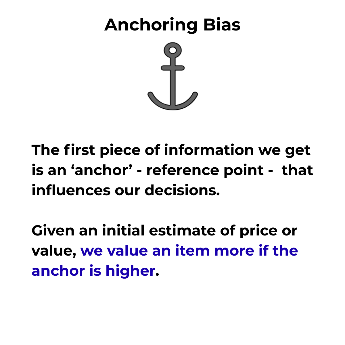 anchoring bias 