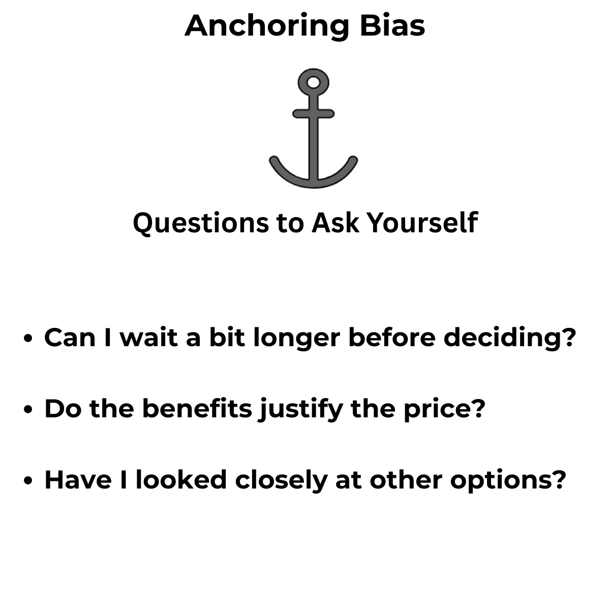 Anchoring bias questions